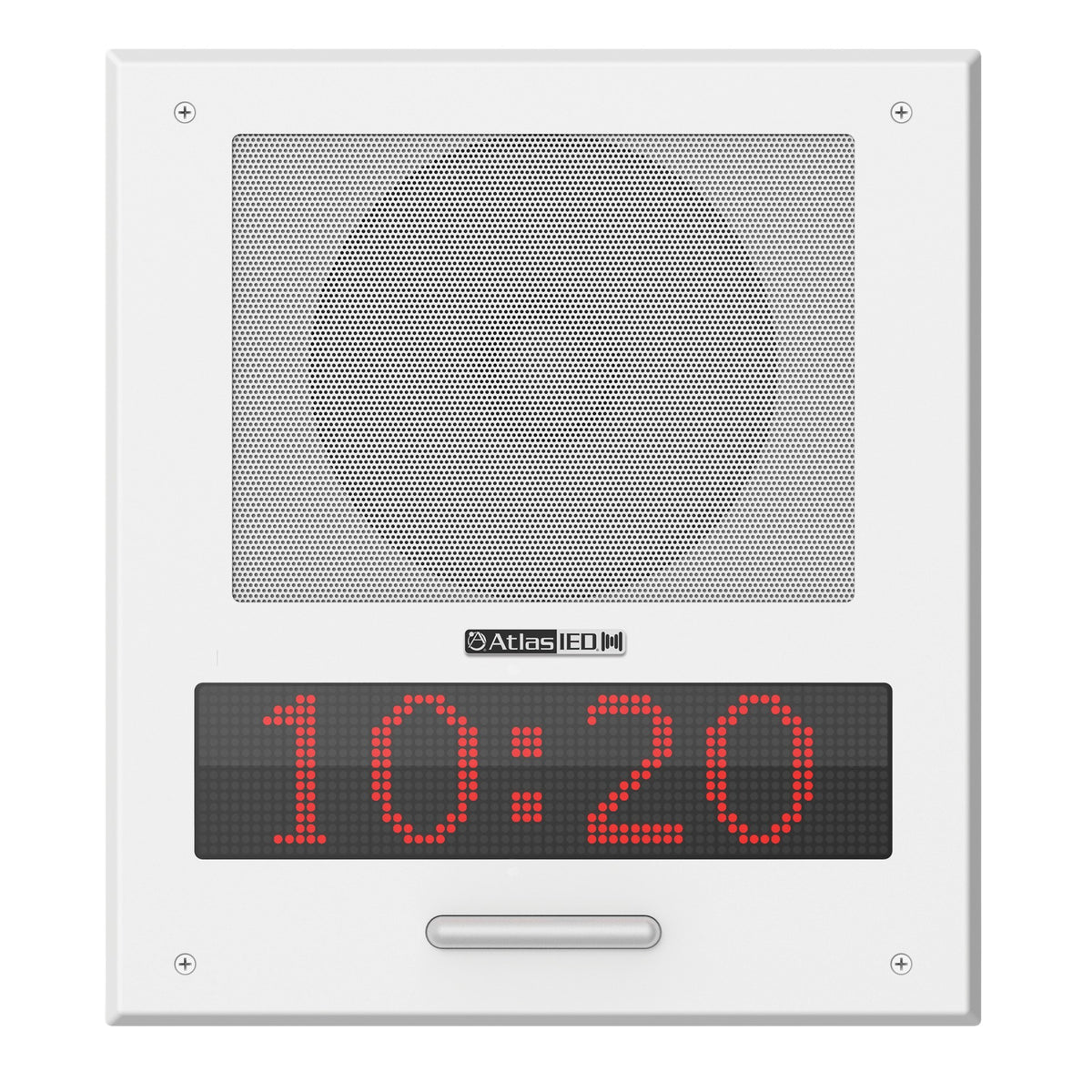 Atlas Sound IP-8SCMF | PoE+ Indoor Wall Mount IP Endpoint Speaker with LED Display, Talkback Microphone, and LED Flashers
