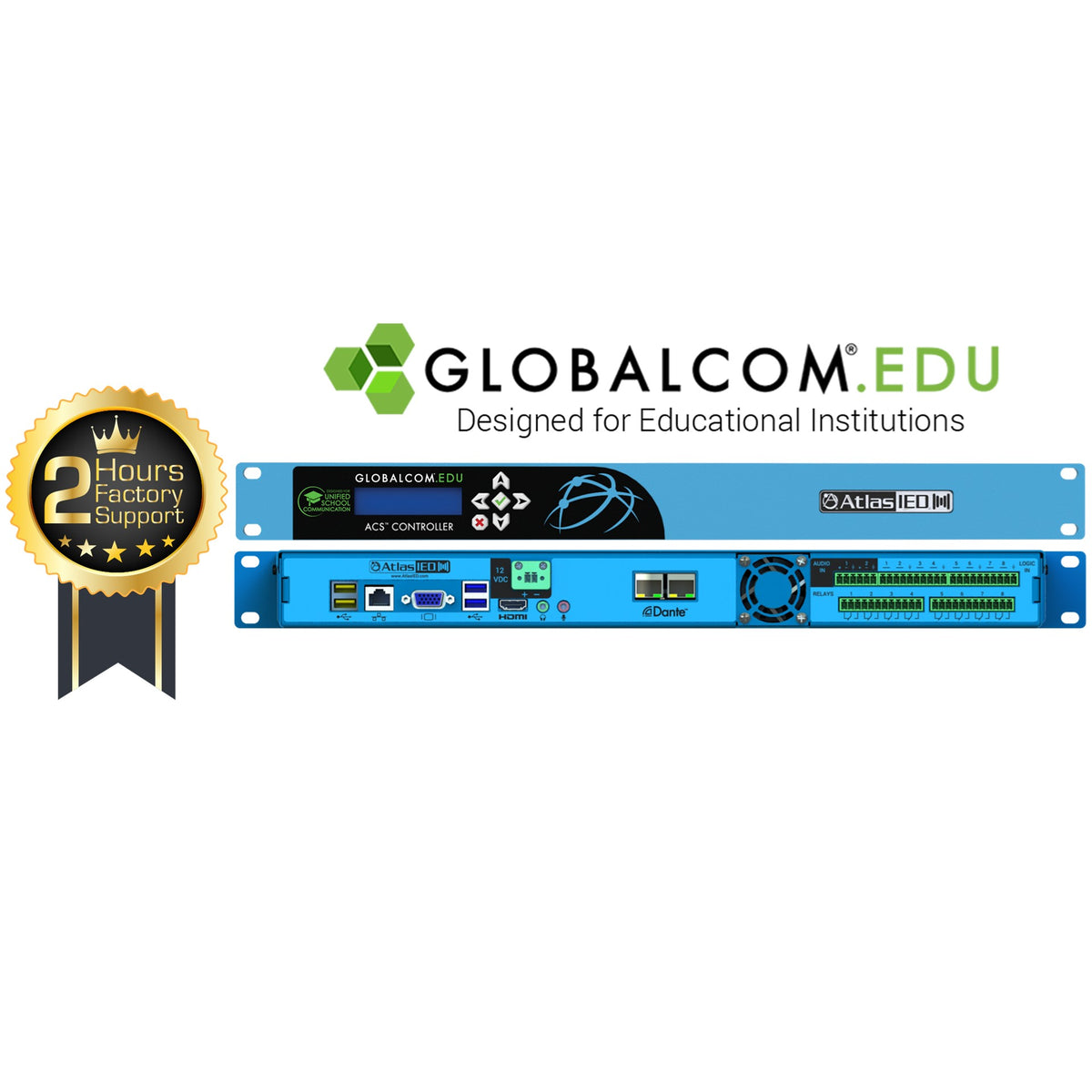 Atlas Sound IP116-D-EDU-CS | Announcement Control System with 16 Dante Message Channels