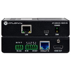 Atlona Technologies AT-UHD-EX-100CE-RX | 4K/UHD HDMI Over 100 M HDBaseT Receiver with Ethernet, Control, and PoE