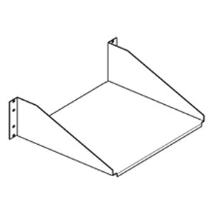 B-Line SB747S1915SFB | Single-Sided Shelf, Black, For Supporting Monitor, CPU and Modem Shelf, Rack Shelf, 100 lb, Powder Coated