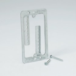 B-Line BB10L | Single Gang Faceplate Mounting Bracket For Low Voltage Applications, 1-1/4" Maximium Wall Thicklness
