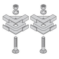 B-Line SB2101ABZ | Cable Runway/Ladder Rack, 90 Deg. Junction Splice Clamp For 1.5"H Runway, Black Zinc. 1 Pair