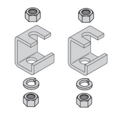 B-Line SB2118DYZ | Cable Runway Support Kit With Hardware For 1.5"H Runway, 1/2" Rod, Yellow Zinc