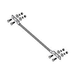B-Line SB6691X73/4 | Grounding Strap With 2-Hole Lugs On 1" Centers, Includes 1/4" Hardware, 7 3/4" Long #6 Tin Plated Copper Wire.