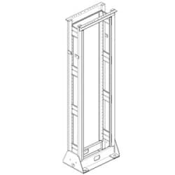 B-Line SB85219084FB | 2-Post Seismic Rack, 84"Hx19"Wx3-8"D (Adjustable Depth), 900Lb Capacity, Steel, Flat Black