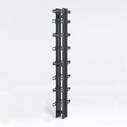 B-Line SB86286D084FB | Rcm+ Vertical Cable Manager, Low Density, Double Sided, 84"Hx6"Wx17"D, Flat Black