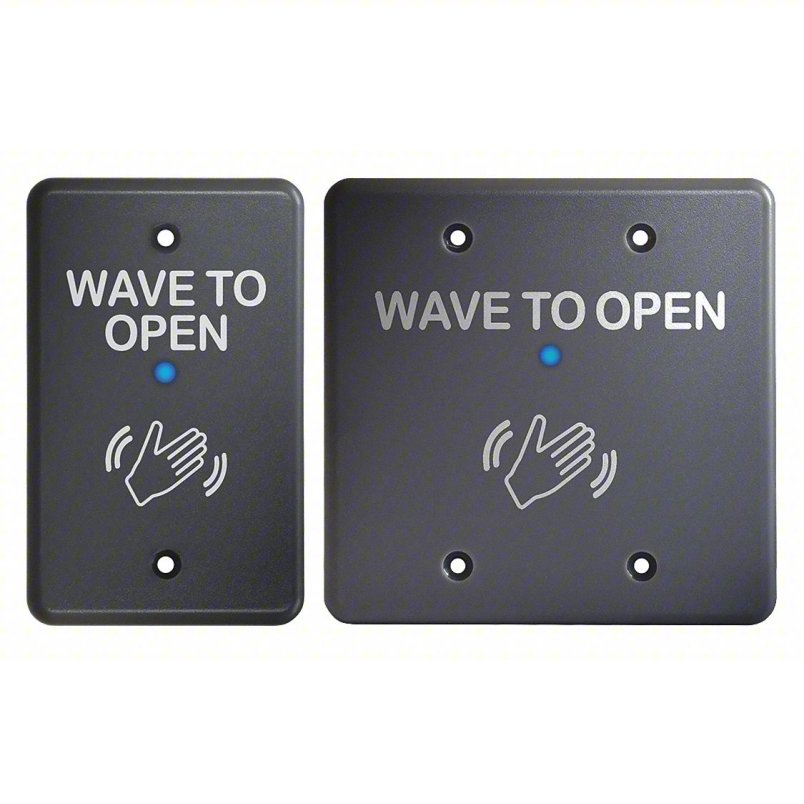 BEA Inc 10MS31U-G | Touchless Actuator, Single and Double Text with Hand Logo, Gray