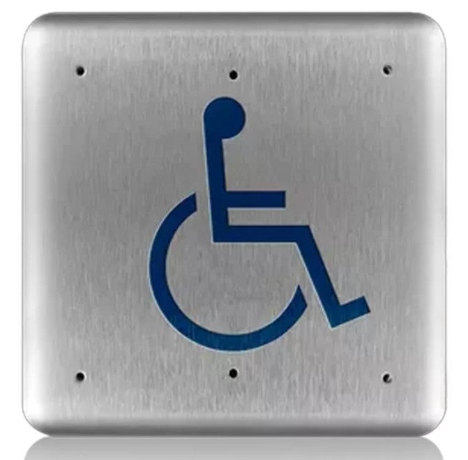 BEA Inc 10PBSLL | 4.75" Square Stainless Steel Push Plate (Accessibility Logo Only)
