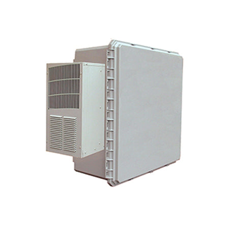 Mier Products, Inc. BW-242410ACHT | Outdoor NEMA 4 Temperature Controlled Non-Metallic Enclosure, 800 BTU AC Unit - Gray