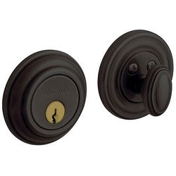 Baldwin 8231.102 | Door Deadbolt, Evolved Traditional, Adjustable, Single Cylinder, 2-1/8" Door Prep, Solid Forged Brass, Oil Rubbed Bronze