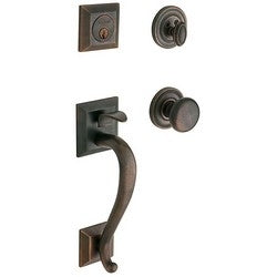 Baldwin 85320.402.FD | Door Sectional Trim, Madison, Full Dummy, Classic, Solid Forged Brass, Distressed Oil Rubbed Bronze, with Knob
