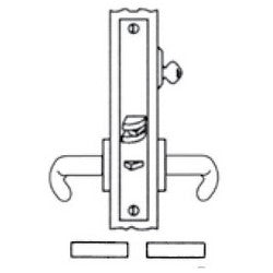 Baldwin G6365.102.RRLS | Commercial Door Lock, Right Hand Reverse Bevel Lever Strength, Surface Mount Trim, Lever X Lever, 2.5" Backset