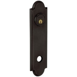 Baldwin R032.102.FD | Door Arch Rosette, Full Dummy, Pair, 10.53" Length, Solid Forged Brass, Oil Rubbed Bronze
