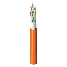 Belden 10GXM13003A1000 | 23-4P UTP Plenum Solid BC Cat6A 0.23" Small Diameter 500 MHZ, Orange Reel-in-box