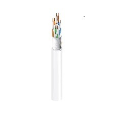 Belden 10GXM13009A1000 | 23-4P UTP Plenum Solid BC Cat6A 0.23" Small Diameter 500 MHZ, White Reel-in-box