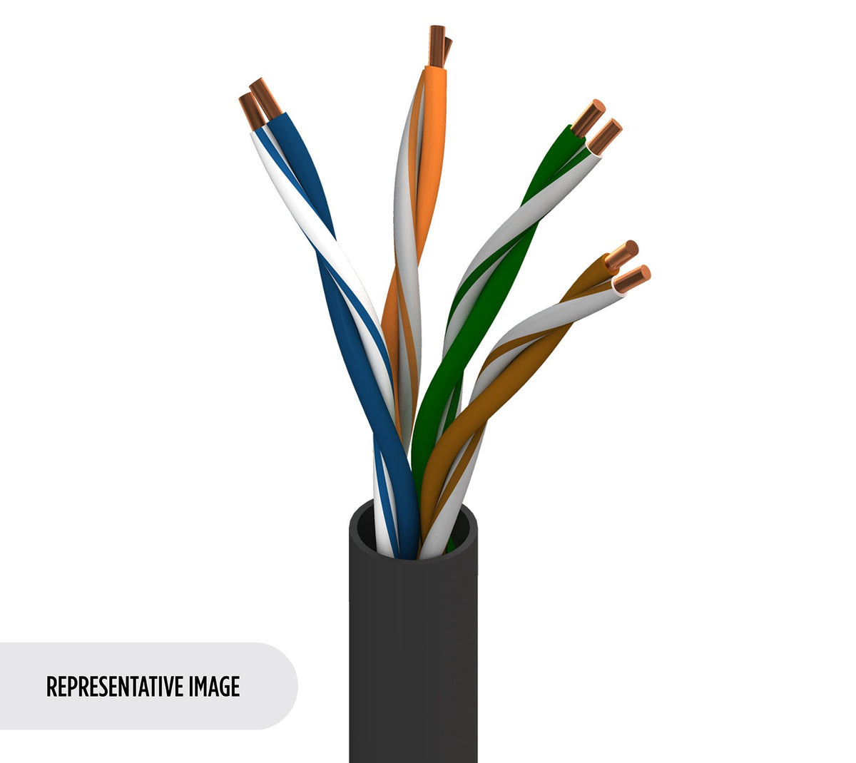 Belden 7923A 0081000 | DataTuff® Cat 5e, 4 Bonded-Pr #24 Sol BC, PO Ins, PVC Jacket, MSHA CMR