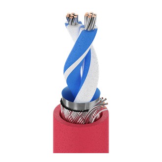 Belden 89841 0021000 | RS485, 1 Pair #24 Stranded TC, FEP Insulation, OS+TC Braid, FEP Jacket, CMP