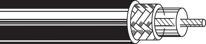 Belden 9251 0101000 | Coaxial Cable, RG8/U, 1000 ft. L, Braid, Black, PVC Jacket