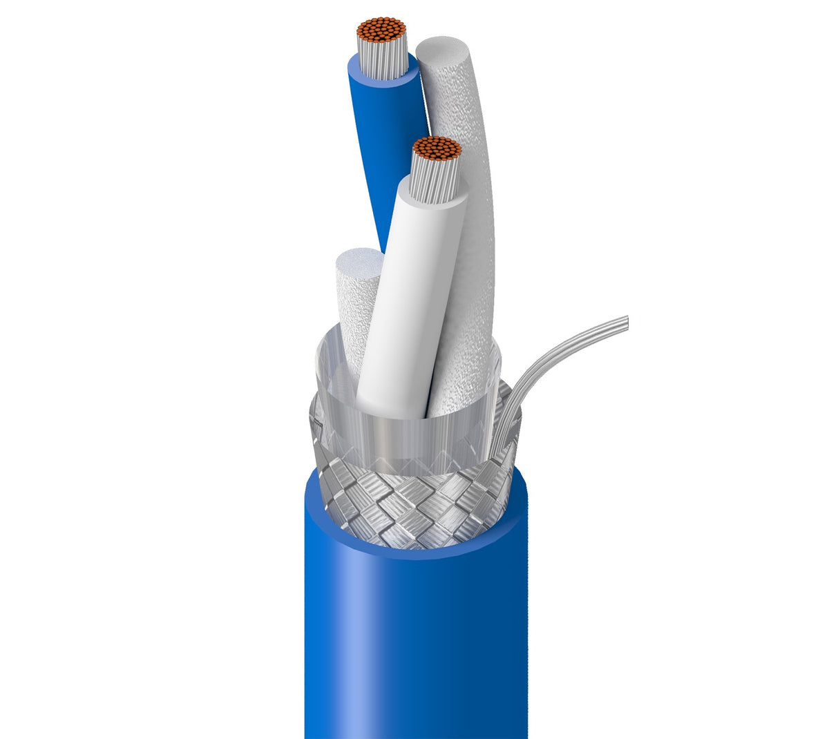 Belden 9463 J22100 | Blue Hose®, 1 Pr #20 Stranded TC, PE Ins Blu, Clr, Foil+TC Brd, PVC Jacket, CM