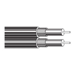 Belden 9555 010500 | Coax, 75 Ohm Coax 2 Conductor Parallel Coax Black
