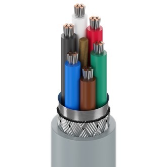Belden 9942 0601000 | Computer EIA RS-232 Cable, #22-6C, SR-PVC, O/A Foil+Braid, PVC Jacket, CMG