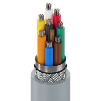 Belden 9944 0601000 | Computer EIA RS-232 Cable, #22-8c, SR-PVC, O/A Foil+Braid, PVC Jacket, CMG