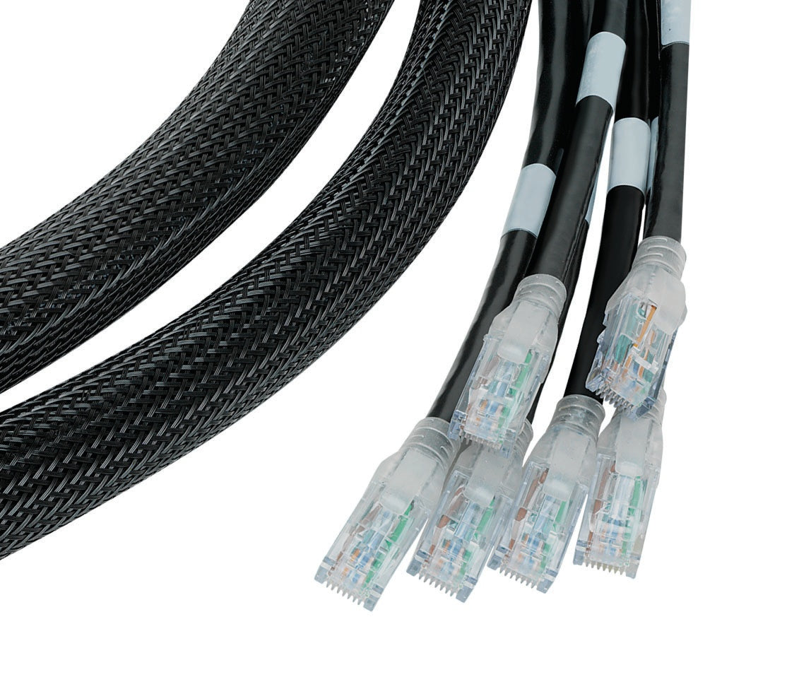 Belden C601100055A06 | 3600 CAT6+ UTP CMR Pre-Term 6, Black 55ft