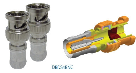 Belden DBDS4BNC | Coaxial Connector, BNC Male Connector, RG59 Coax Type, 75 Impedance, Gold Contact Plating, Brass