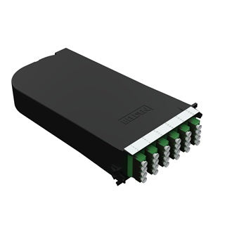Belden FCSH12LAFS | Splice Cassette, Plastic, 12-Port, Singlemode - OS2, LC/APC Duplex, Blue 6.6 ft. L, 59 H x 4.5 W in.