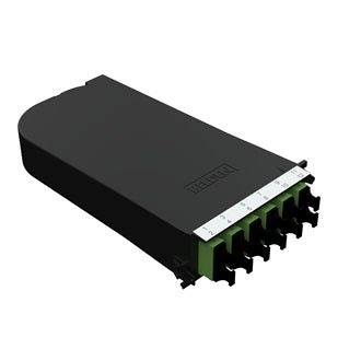 Belden FCSH12MPFS | Fiber Splice Cassette, OS2, MPO, 12-Port, Green Adapters