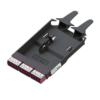 Belden FF4D06LD | Fx DCX Frame, OM4, 06 Ports, LC Duplex, Erika Violet Adapters