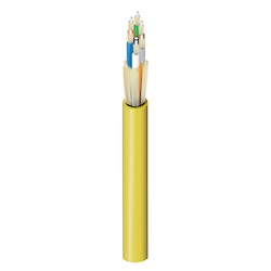 Belden FISB006PB | Indoor Fiber Breakout Cable, 6-Fiber OS2, OFNP, 2.0mm Yellow/Black Jacket