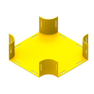 Belden FRCC4YN | Fiber Raceway Cross Connector, 220Mm X 220Mm, Yellow, Single Pack