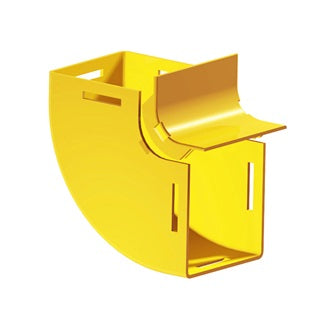 Belden FRCE3YL9U | Fiber Raceway Elbow, 90 Degree Up, Solid Lid, Yellow, Single Pack