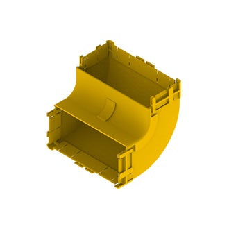 Belden FRCE4YN9U | Fiber Raceway Elbow, 90 Degree Up, Yellow, Single Pack
