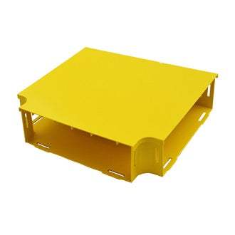 Belden FRCT8YL | Fiber Raceway Tee, 300Mmx300MM, Solid Lid, Yellow, Single Pack