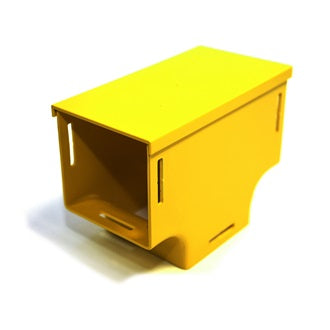Belden FRCV3YLN | Fiber Raceway Vertical Tee, 100Mm X 100MM, Drop Off, Solid Lid, Yellow, Single
