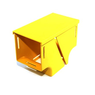 Belden FRCV3YLR | Fiber Raceway Vertical Tee, 100Mm X 100MM, Drop Off Retrofit, Solid Lid, Yellow