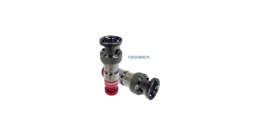 Belden FSNS59BNCPL-25 | Video Connector, Male Plug, BNC, Red, 75 Ohm, Compression