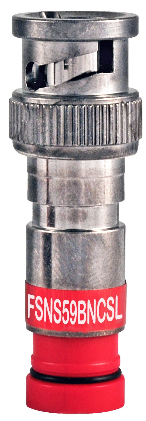 Belden FSNS59BNCU-25 | Connector, Male Plug, BNC, Red, 75 Ohm, Gold-Plated Contact