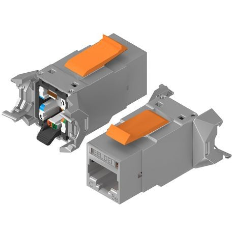 Belden RV5IJ2SME-B24 | Industrial REVConnect Cat5E Modular Jack STP Metal T568 A/B 24-Pack