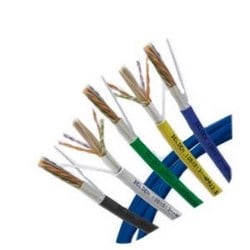 Belden 10GXS13 D151000 | Copper Cable, 10GXS Category 6A Small Diameter, Nonbonded-Pair, 4-pair, 23 AWG, CMP, Blue, 1000 ft. Reel