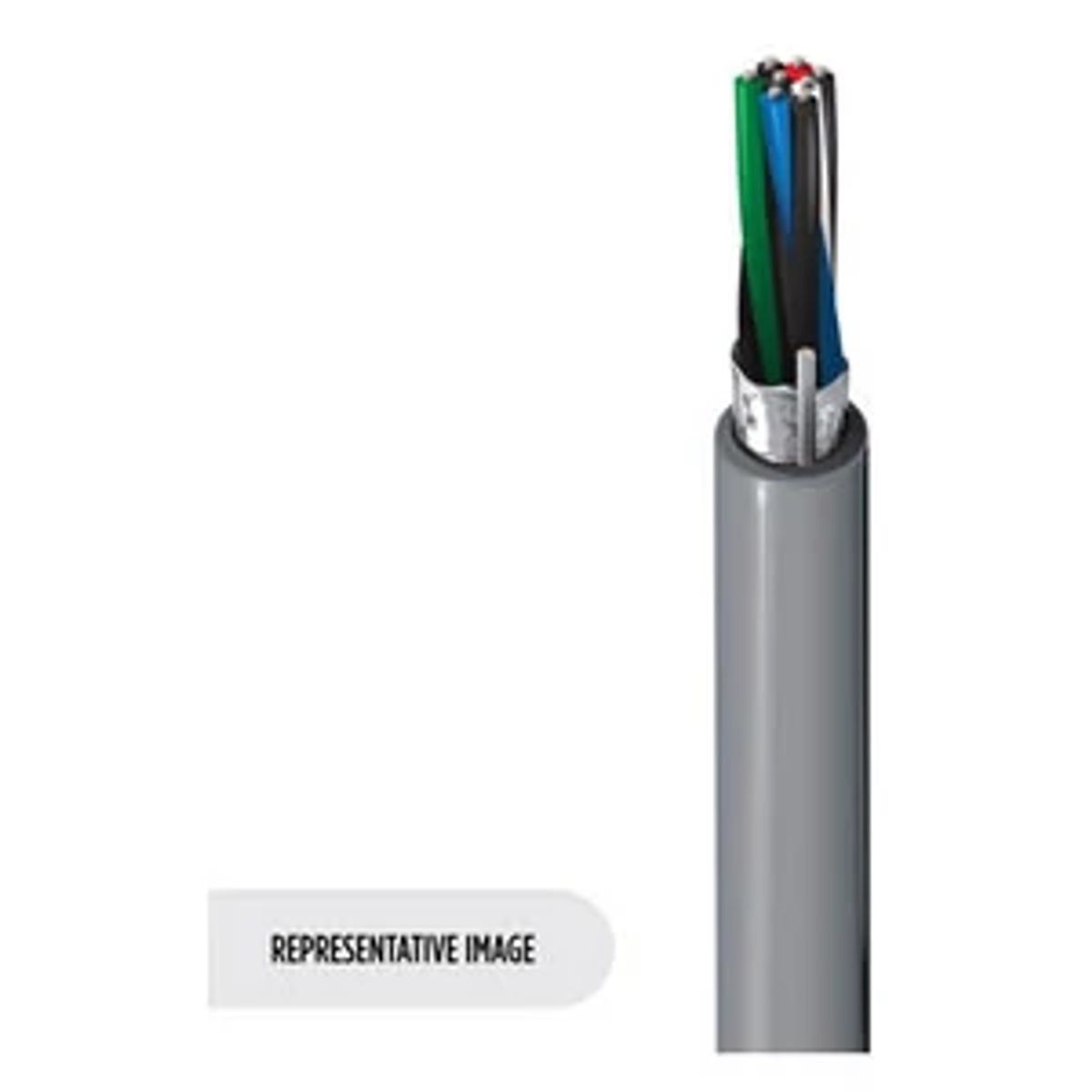 Belden 1421A 060500 | 1421A Series, Shielded Multi-Conductor Cable, PVC, Tinned Copper, Non-Plenum, 24 AWG, 8-Conductor, 4-Pair, Chrome, 500 ft.