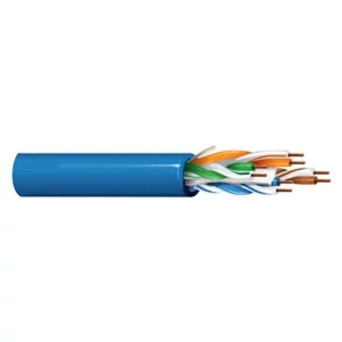 Belden 2413 0101000 | 2413 Series, Cat 6+, Enterprise Category Cable, PVC 23 AWG U/UTP, 4-Pair, 8 Conductor, Solid, Plenum, Black, 1,000 ft.