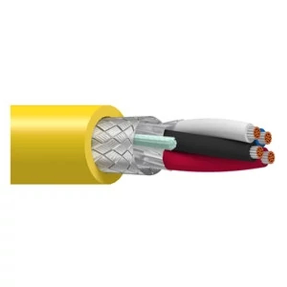 Belden 3083A 5601000 | Multi-Conductor Cable, Polyvinyl Chloride/Polyethylene, 2-Pair, 15 to 18 AWG, 300V, Yellowith Bright, 1000 ft.