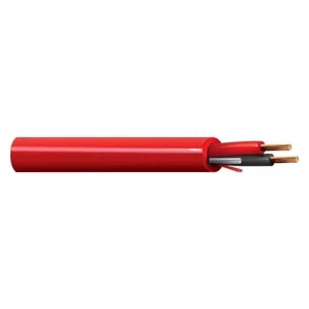 Belden 5200UL 002U1000 | Unshielded Multi-Conductor Cable, PVC, 2-Conductor, Riser, 2 to 16 AWG, Red, 1000 ft.