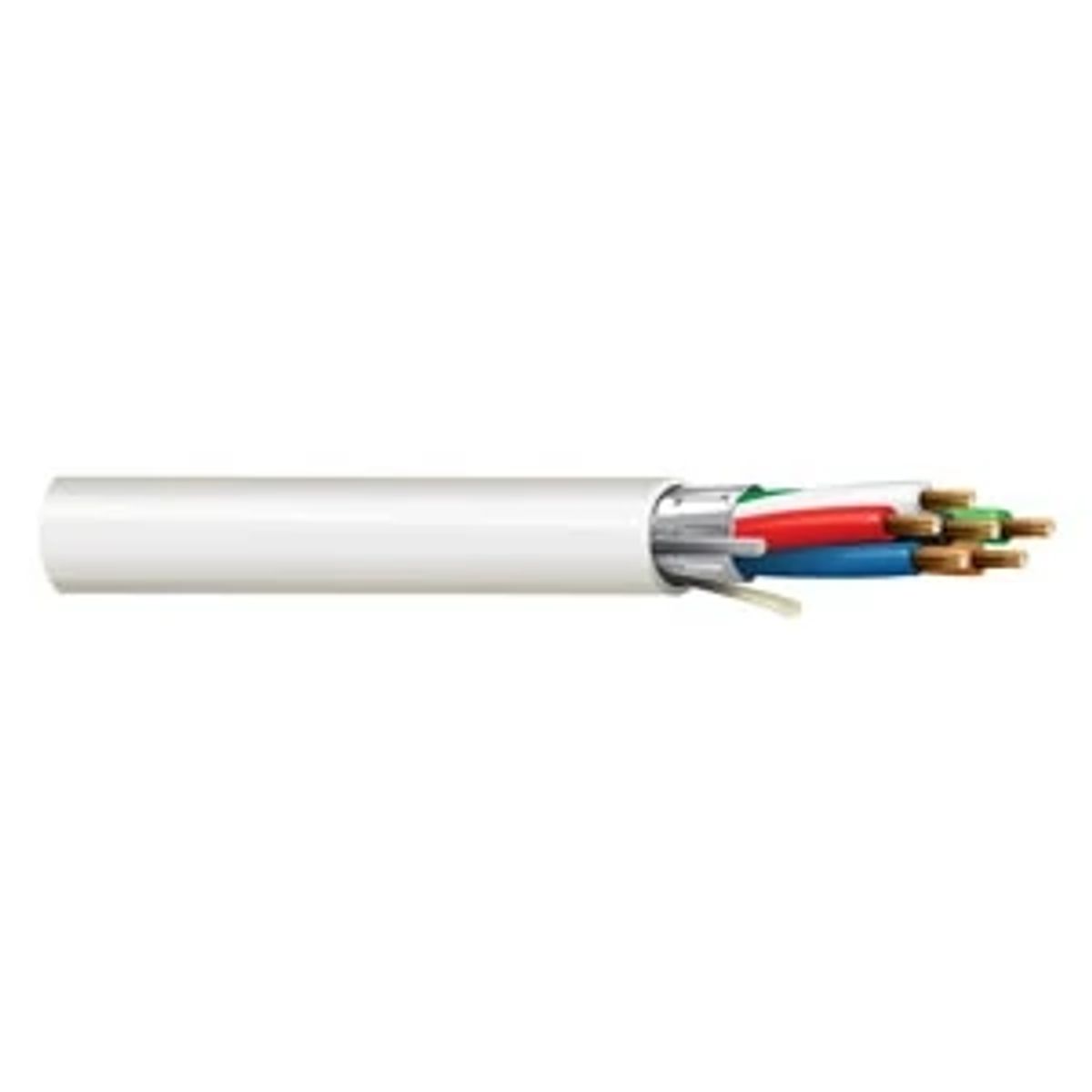 Belden 6504FE 877500 | Security and Alarm Cable, Low Smoke PVC, Natural, 22 AWG, 500 ft. L, 6-Conductors, Plenum, Shielded