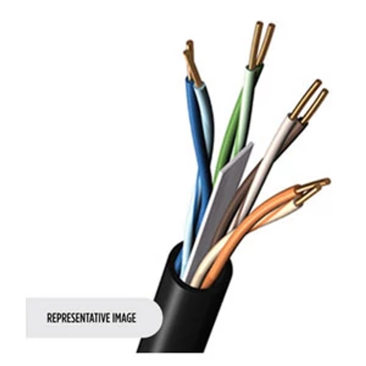 Belden 7940A 0101000 | Indoor/Outdoor Cable, Non-Plenum, 23 AWG, Non Shielded, PVC, 4 Pair, Black