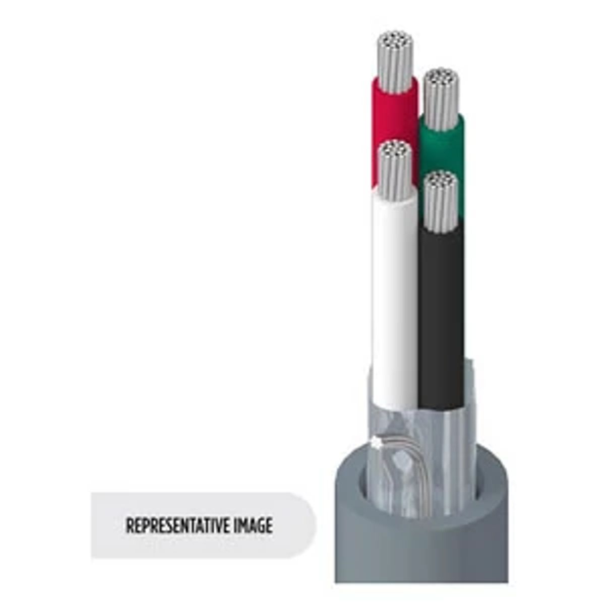 Belden 9418 060U500 | Four-Conductor Shielded Cable, 18/4, Non-Plenum, 500 ft.