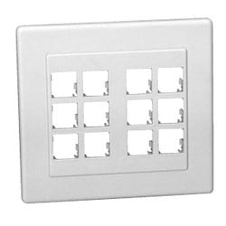 Belden ENT A0620807 | Panels - Mdvo Faceplate, 12 Port, Double Gang, Flush Almond